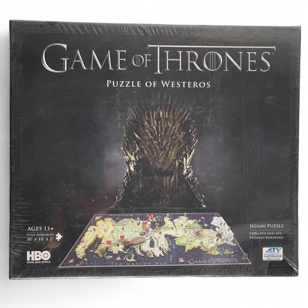 Game of Thrones 4D Puzzle of Westeros 1400+ Pcs 2013 - Size 30"x18"x2" - Age 13+